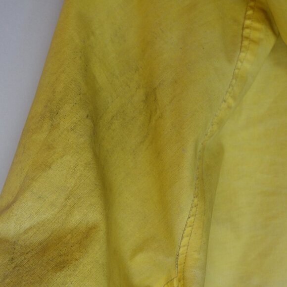 Vintage Ralph Lauren Embroidered Fireman Rain Jacket w/ Red Lining, Size Large - Picture 11 of 16